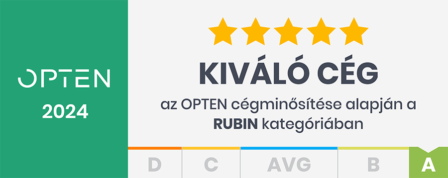 OPTEN minősítés, kiváló cég - RUBIN